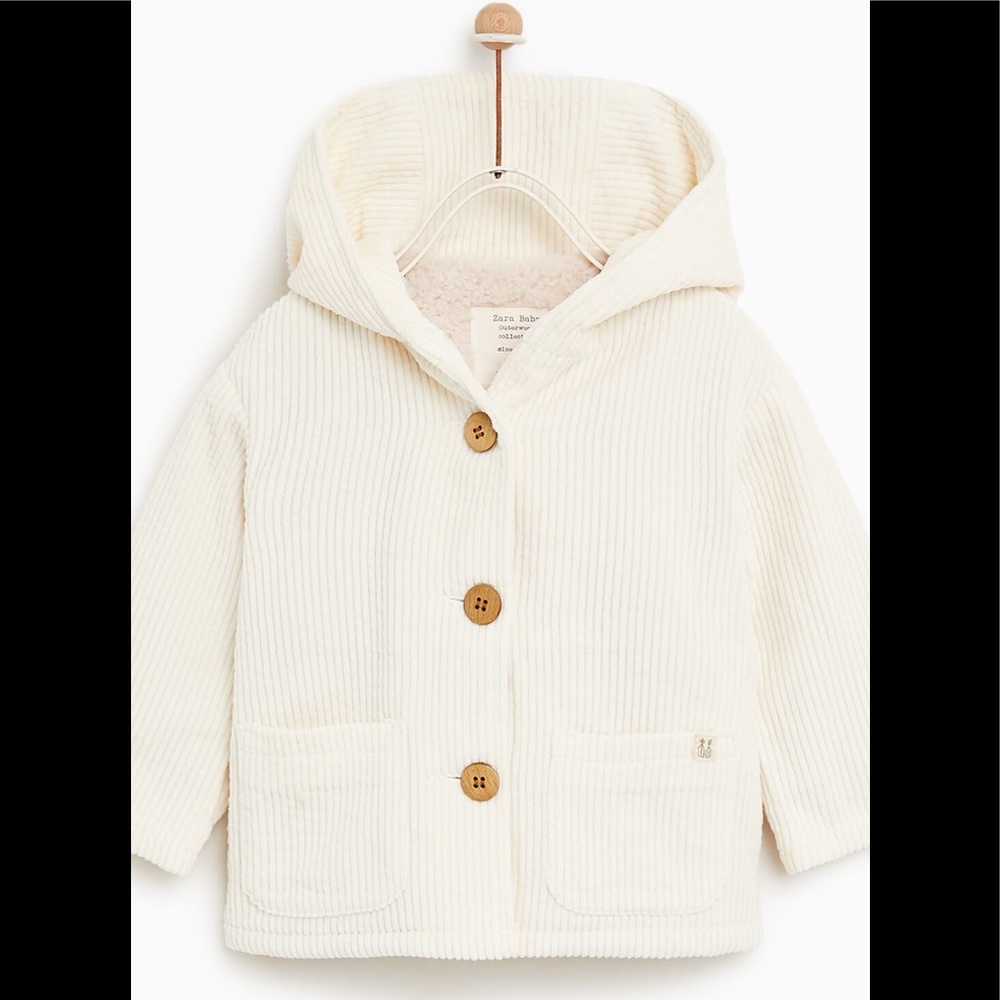 (SOLD)ZARA Baby Girl 2-3 Corduroy Lined Jacket